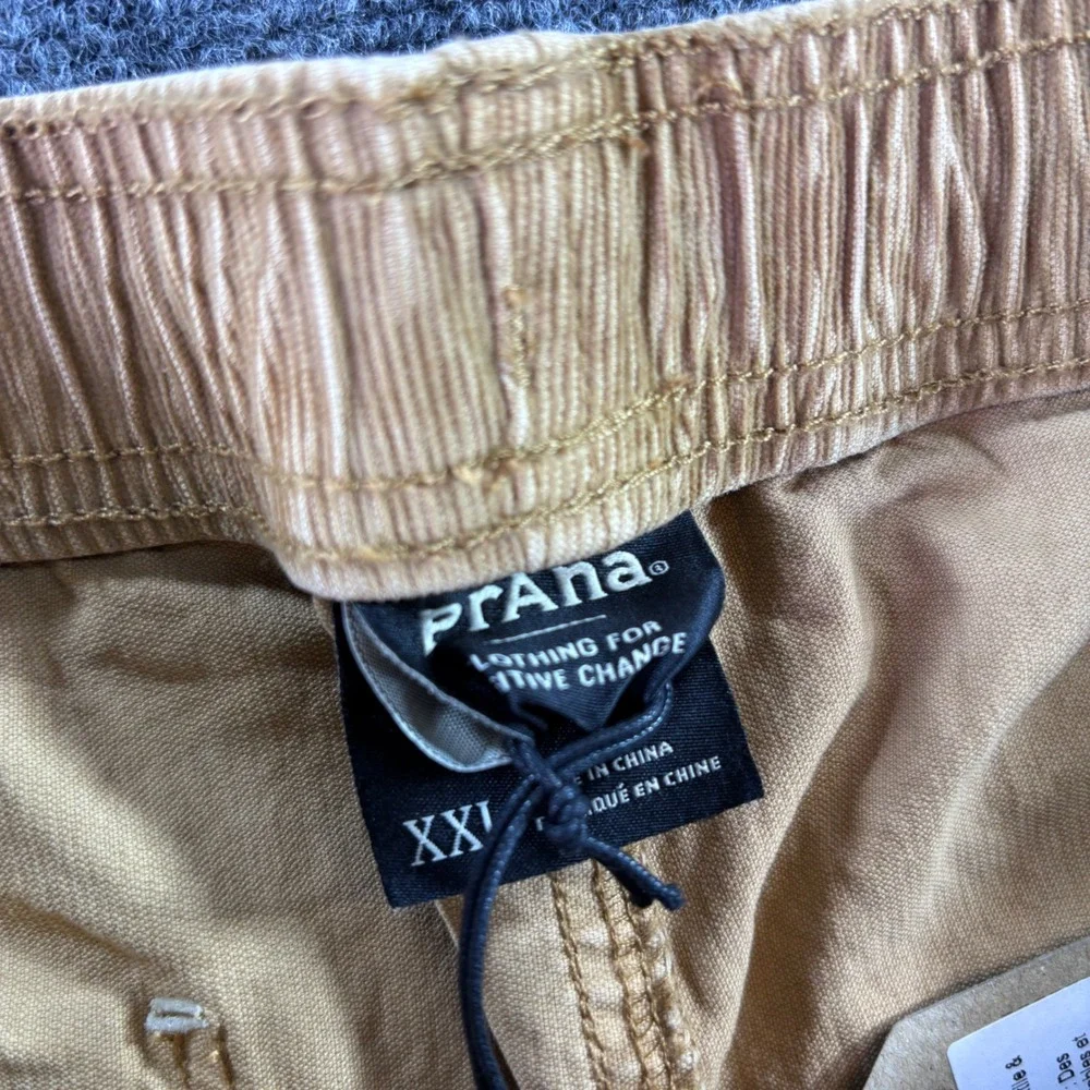 prAna Canyon Camp Short Mens XXL Earthbound Tan Corduroy NWT 7in Inseam Hiking